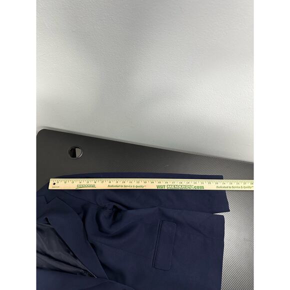 Pendleton Womens Virgin Wool Navy Blazer Size 14 Lined One Button Classic - Picture 7 of 13